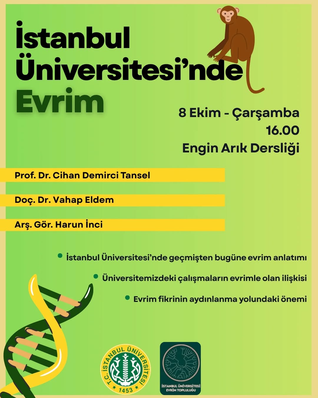 İstanbul Üniversitesi'nde Evrim